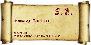 Somosy Martin névjegykártya